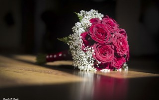 Ramo de novia de rosas rojas