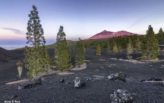 Atardecer en el Teide con los últimos rayos de sol