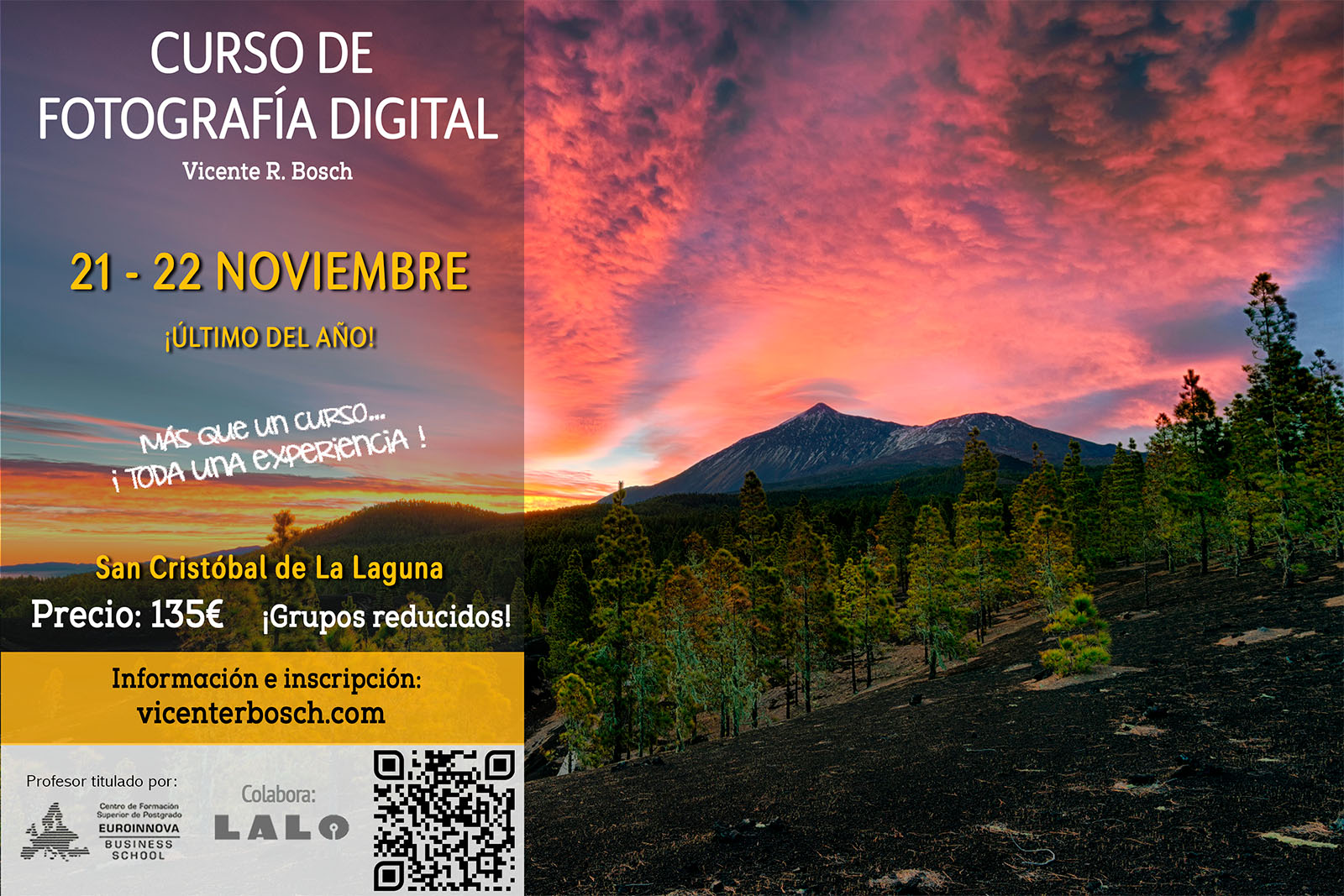 Curso de fotografía en Tenerife 1 Curso de fotografía en Tenerife noviembre 2026