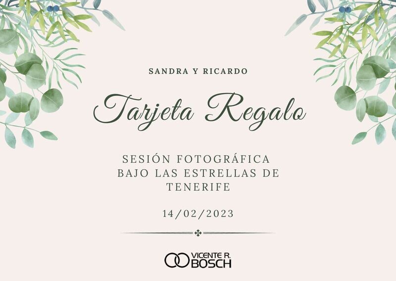 Tienda 8 Tarjeta regalo sesión bajo las estrellas